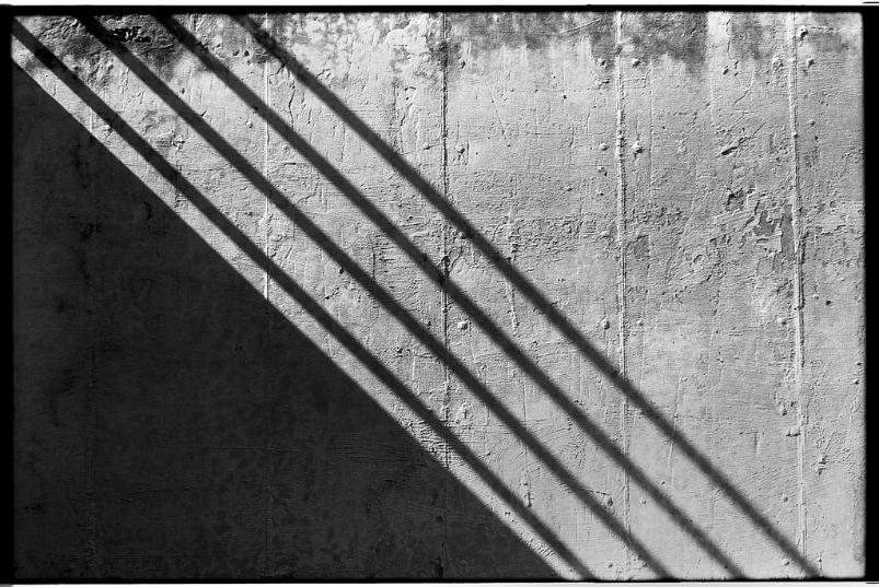 Leica M6 Summarit Concrete Wall Shadows Middletown Maryland black and white film photography